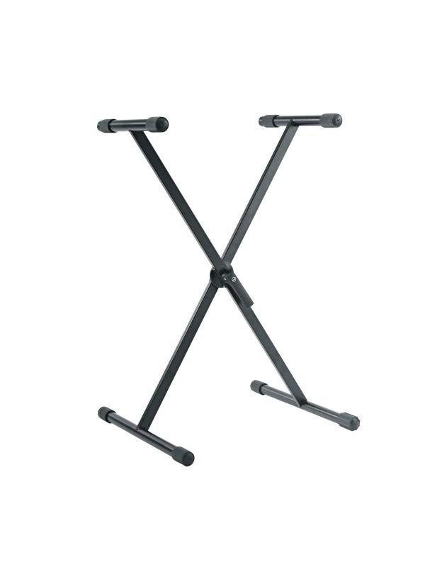 K&M 18930-BLACK — Folding X-Style Keyboard Stand - H:590-945mm - 50kg Rated — product view