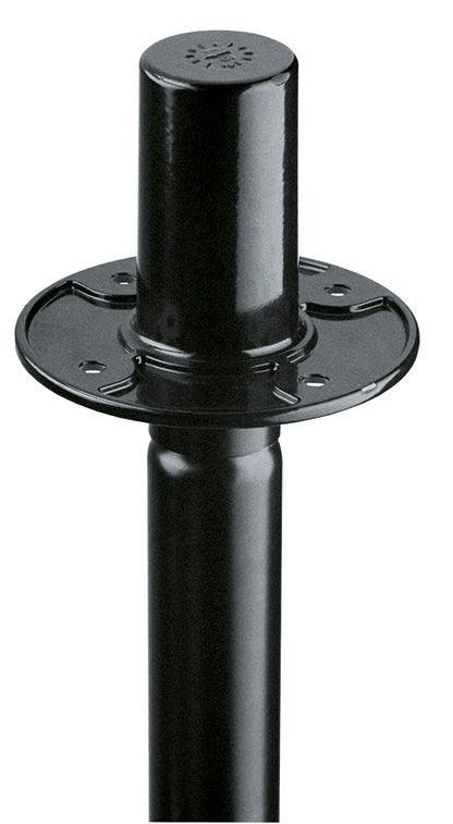 K&M 19656-BLACK — Zinc Die-Cast Flange Adapter with 35mm Tubes - Black — product view