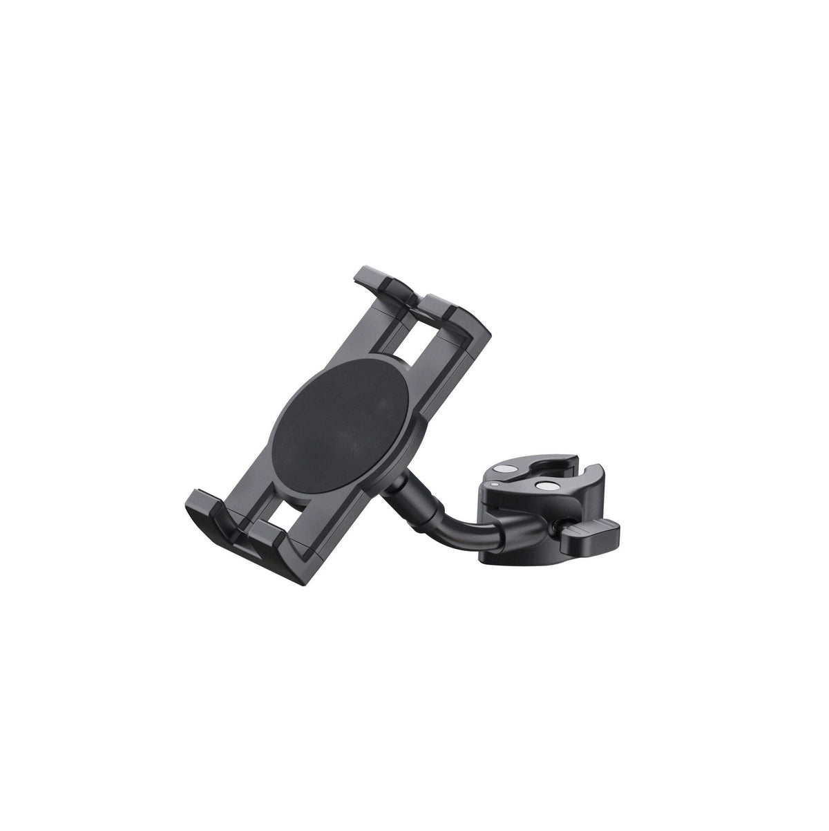K&M 19764-BLACK — Aluminum Smartphone/Tablet PC Holder with Clamp (120-245 mm) — product view
