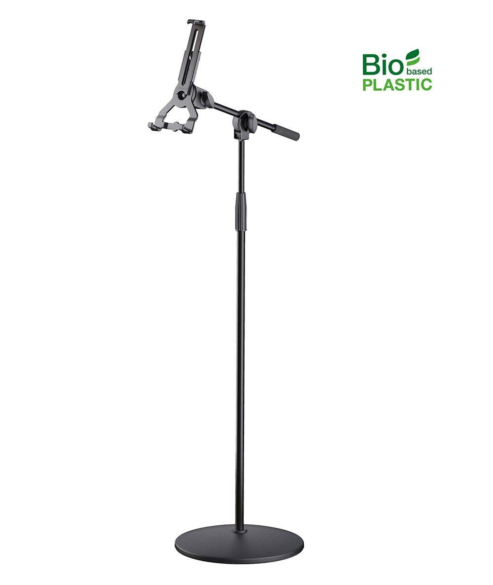 K&M 19789-BLACK — Folding BioBased Tablet Stand with Boom Arm - H:155-307mm — product view