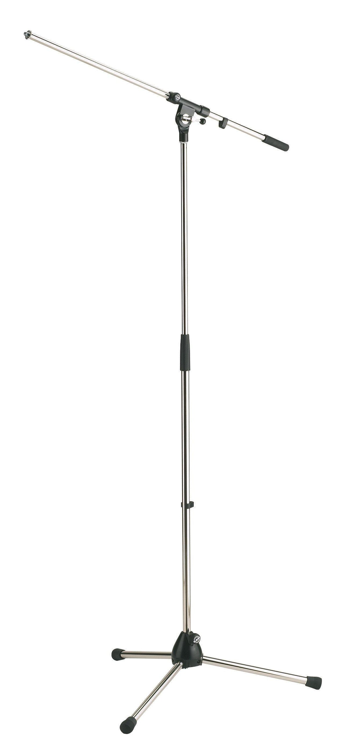 K&M 210/2-CHROME — Folding Microphone Tripod with 201A/2 & 211 Boom — product view