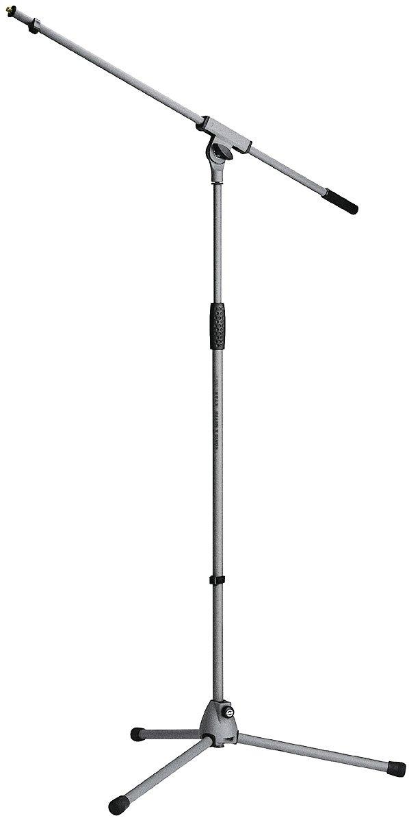 K&M 21060-GREY — Soft-Touch Microphone Tripod with Boom - H:925-1630mm — product view