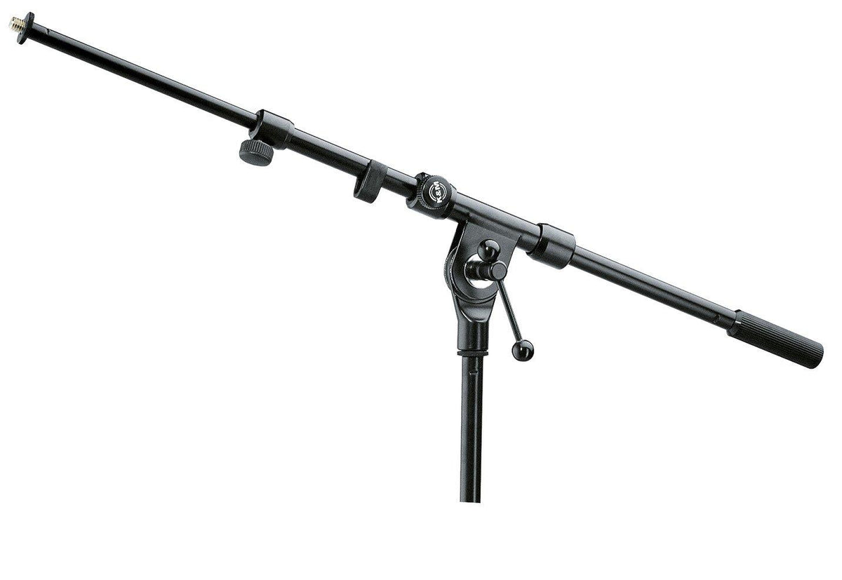 K&M 211/1-BLACK — Telescopic Boom Arm with T-Bar Locking Screw Clamp — product view