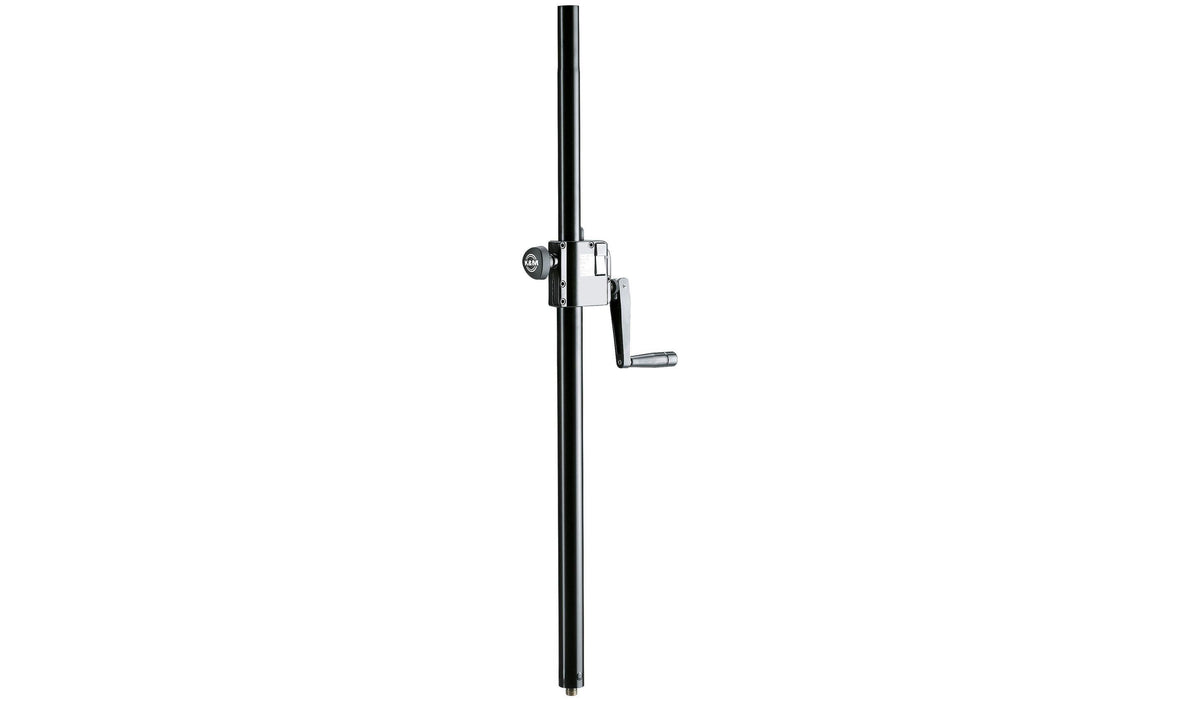K&M 21339-BLACK — Distance Rod with Hand Crank - H:940-1505mm - Black — product view