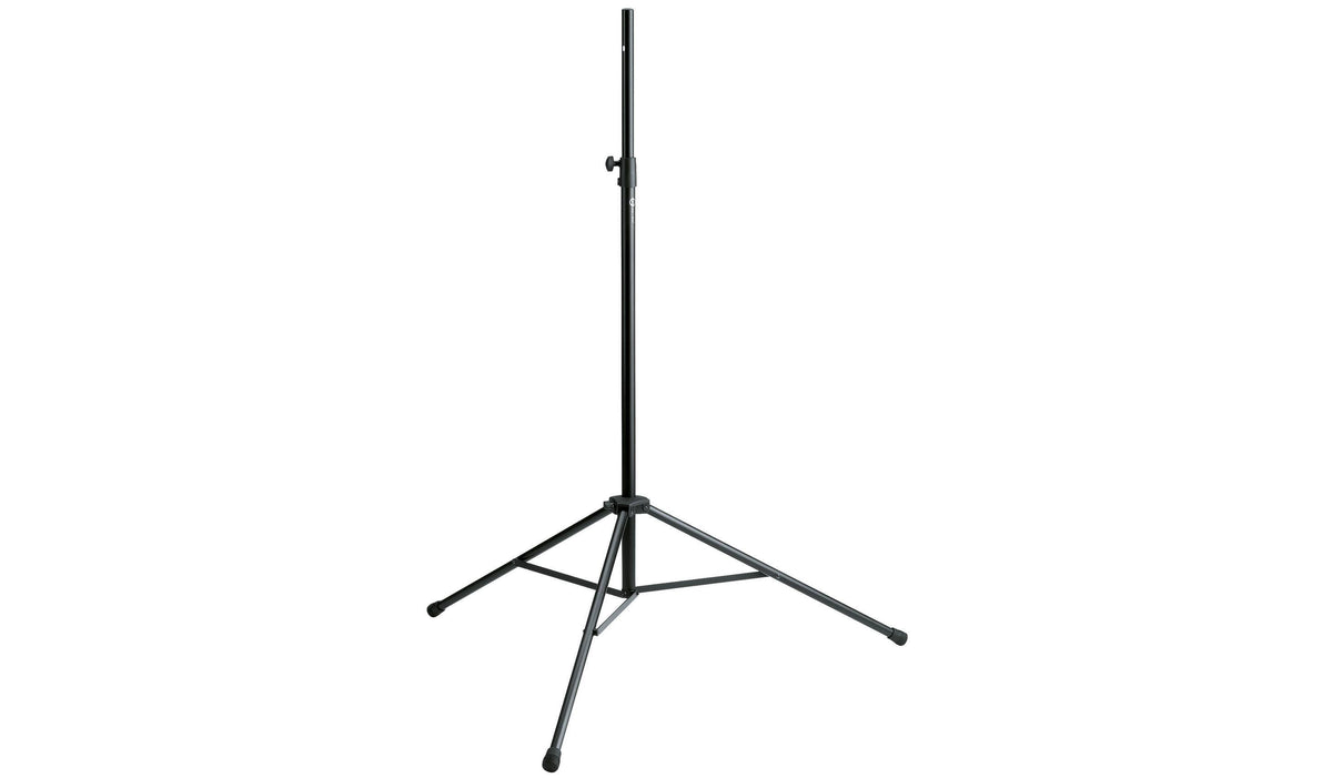 K&M 21420-BLACK — Aluminum Speaker/Monitor Stand - H:1265-2105mm - 12kg Rated — product view