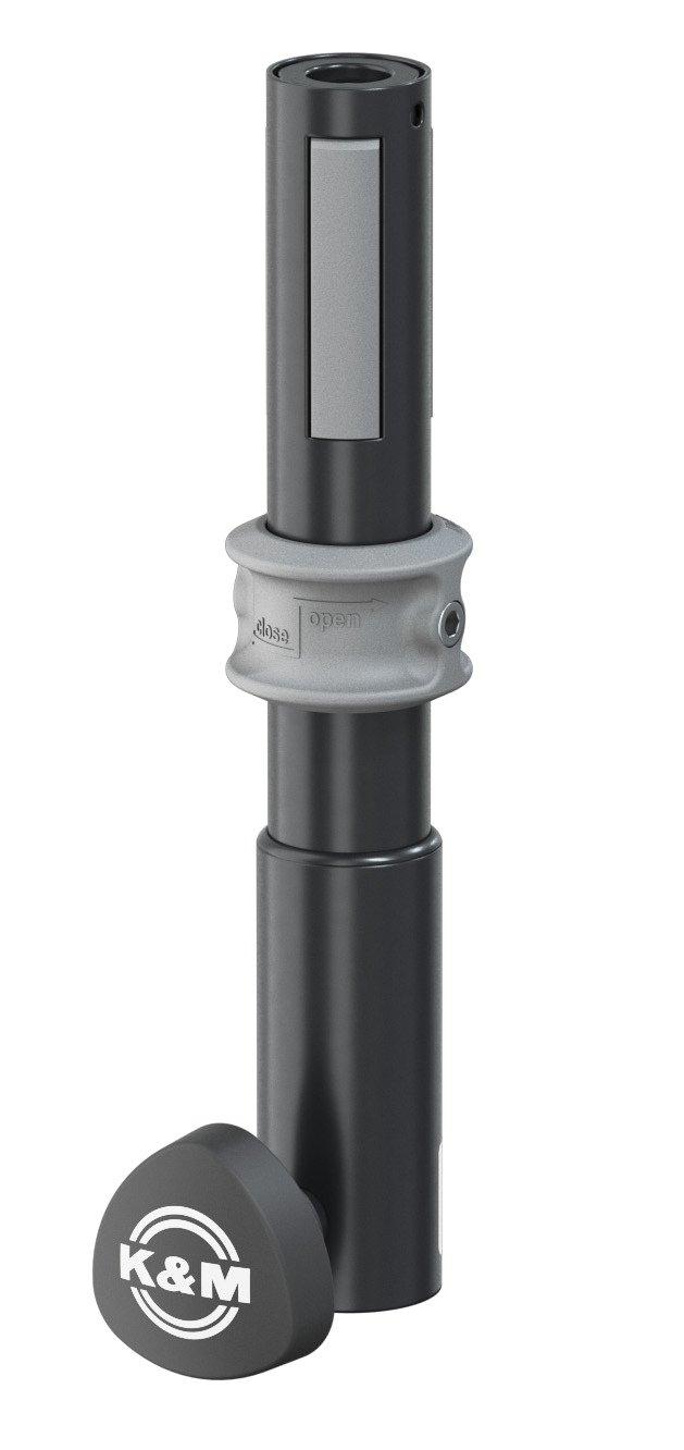 K&M 21444-BLACK — Easy Lock Adapter Sleeve for 35mm Tubes - H:270mm — product view