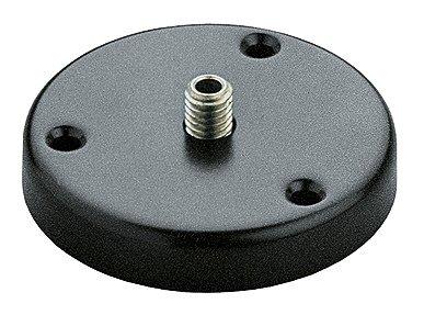K&M 221D-BLACK — 13mm Screw-On Table Flange - 3/8 Thread - Black — product view