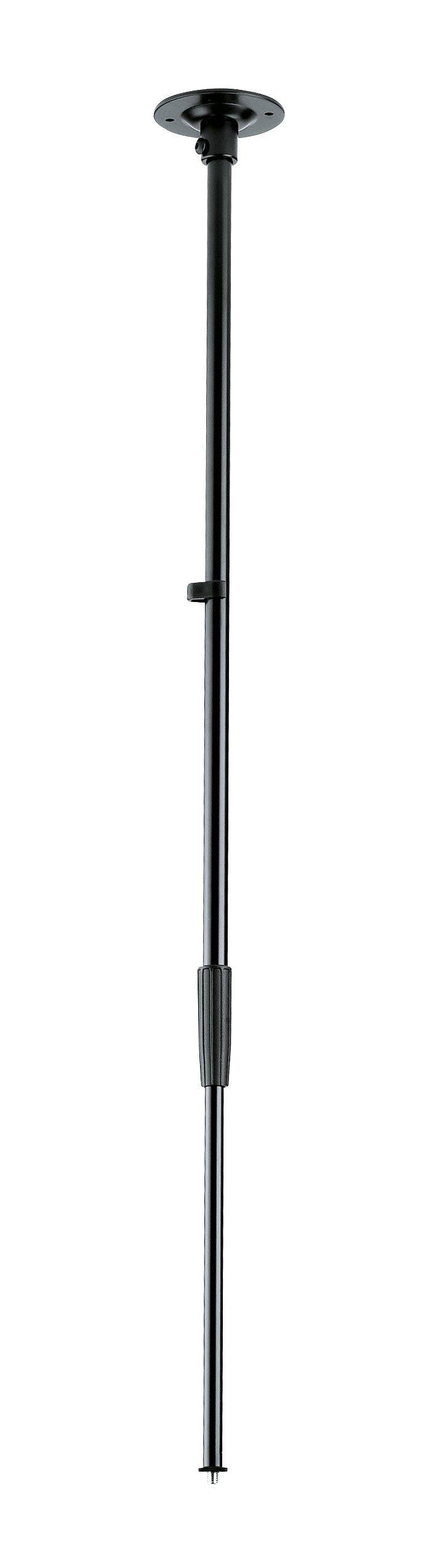 K&M 22150-BLACK — Microphone Ceiling Mount - H:610-1120mm - Black — product view