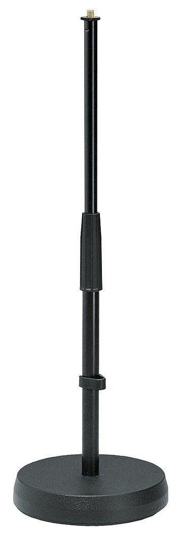 K&M 233-BLACK — Table/Floor Microphone Stand with Cast Base - 5/8 Thread — product view