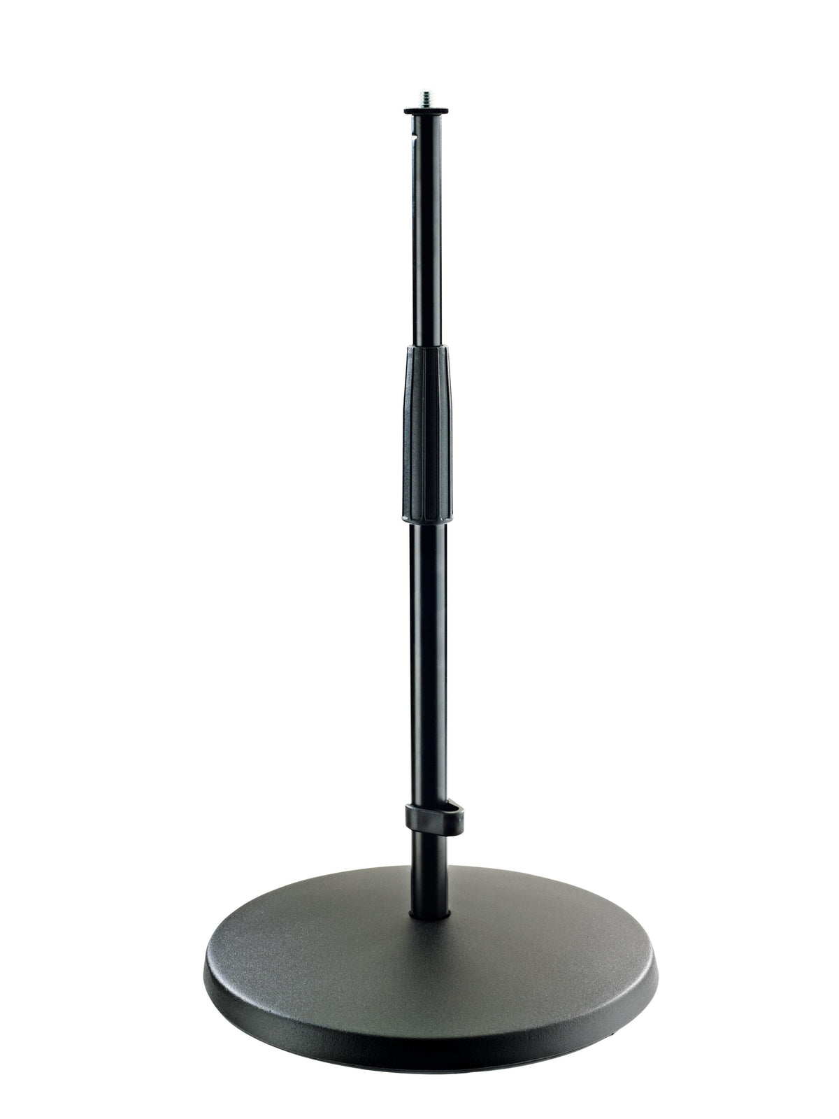 K&M 23323-BLACK — Table/Floor Microphone Stand with Cast Base - H:350-570mm — product view