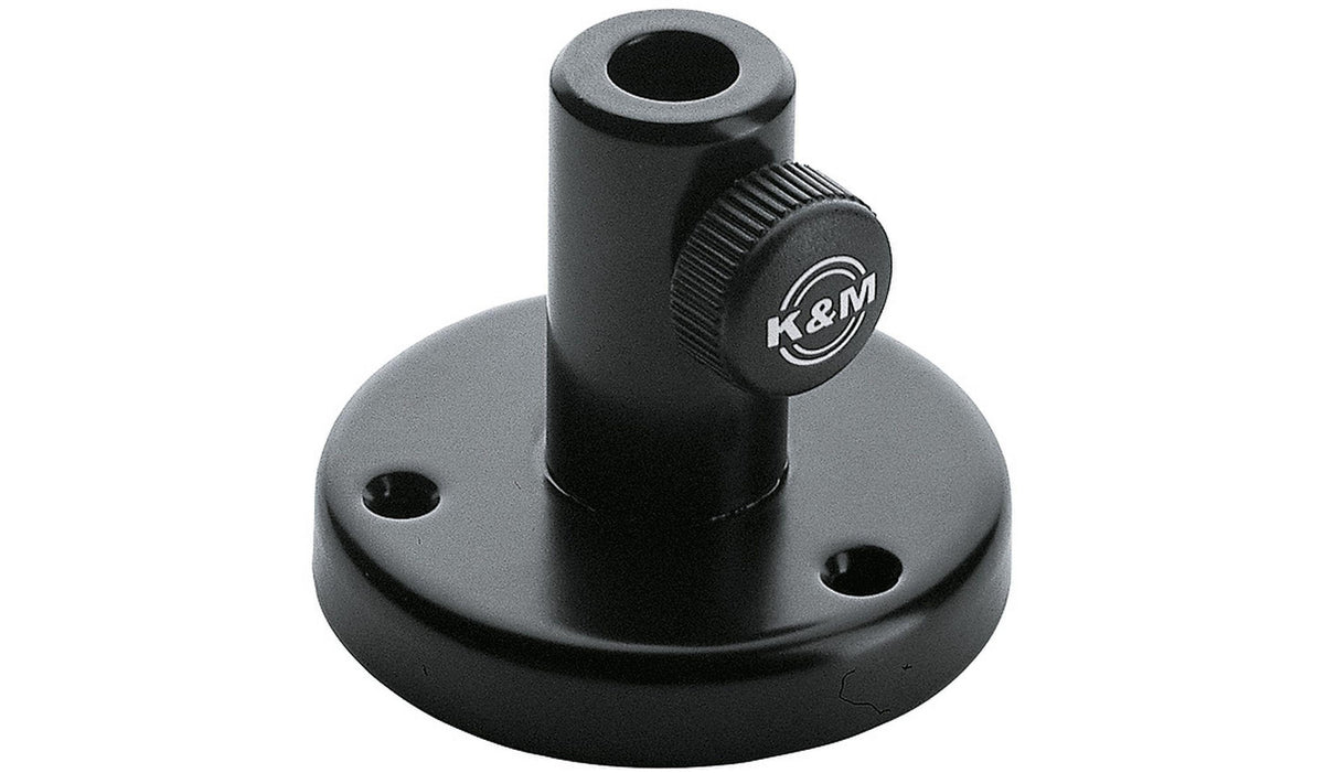 K&M 23855-BLACK — Screw-On Table Flange for 23850/23860 - Black — product view