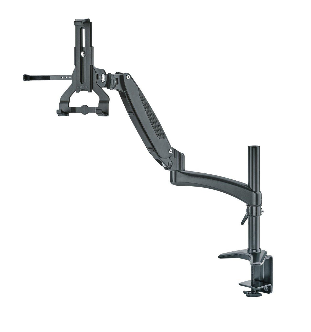 K&M 23874-BLACK — BioBased Tablet Holder with Pneumatic Spring - Black — product view
