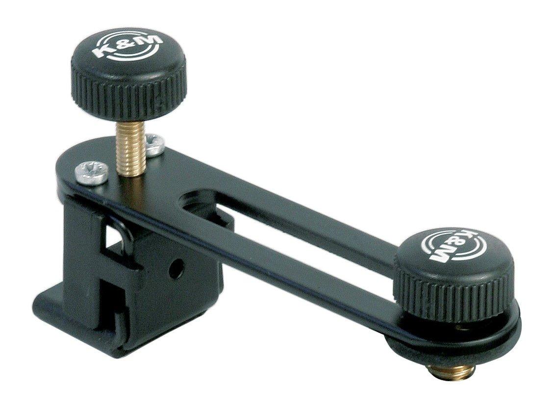 K&M 24035-BLACK — Microphone Holder for Bass Drum - 5/8 Thread - Black — product view