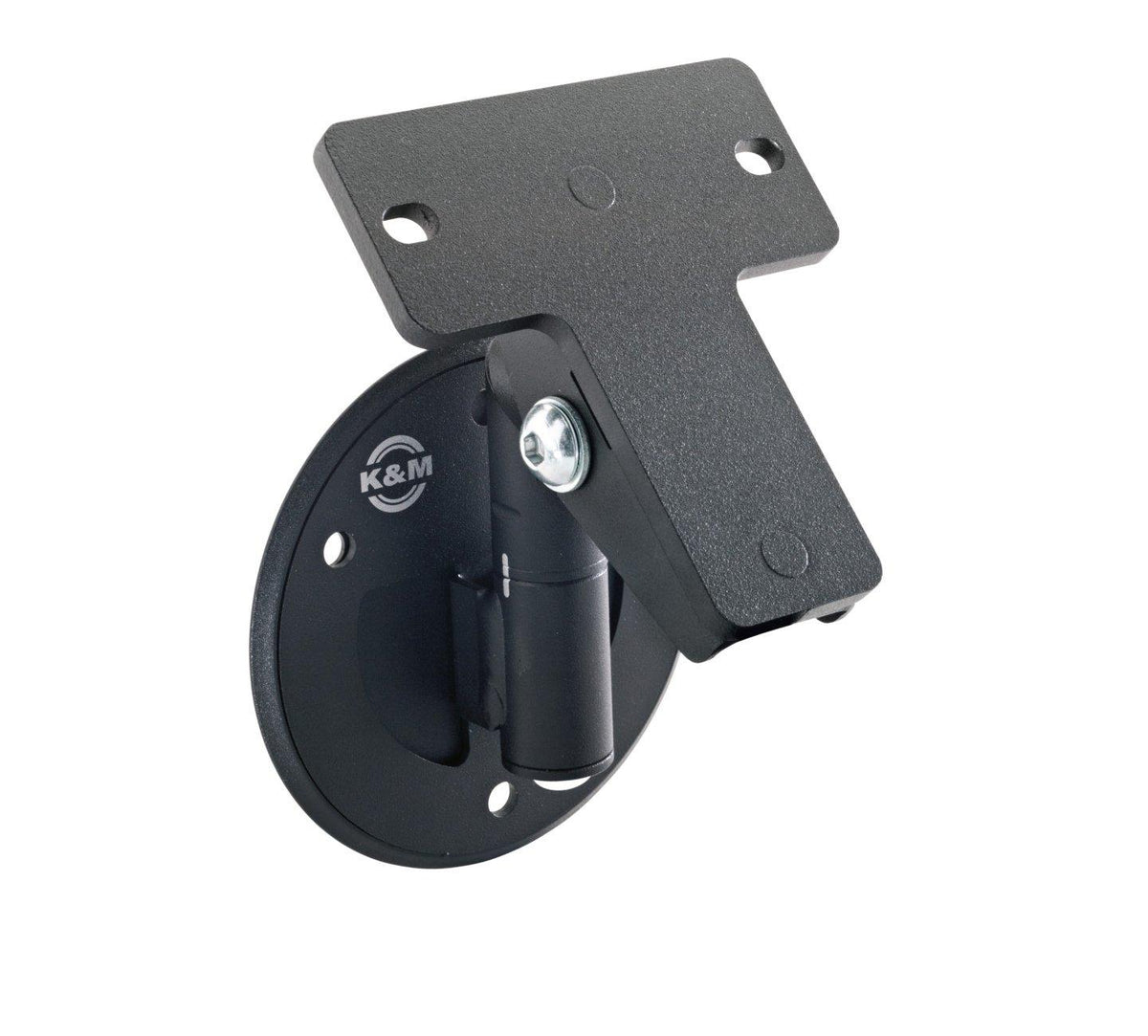 K&M 24161-BLACK — Speaker Wall Mount with 45° Tilt - 15kg Rated - Black — product view
