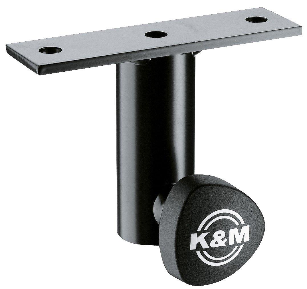K&M 24281-BLACK — Screw-On Speaker Stand Adapter for 35mm Tubes - Black — product view