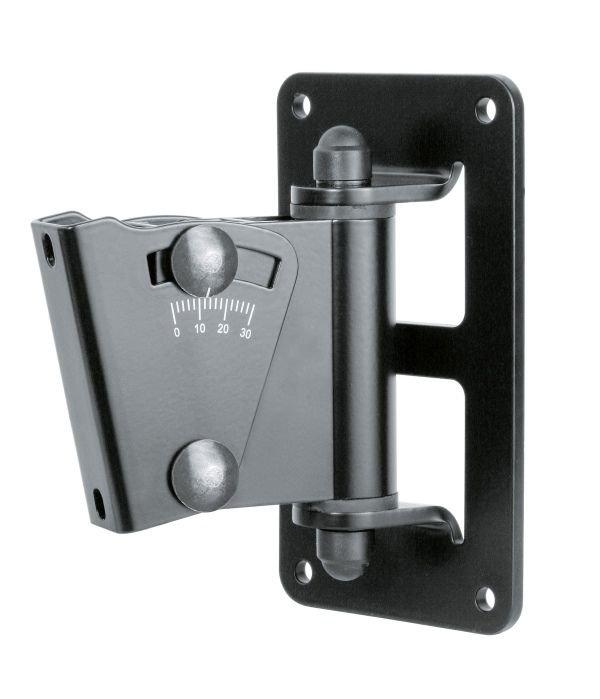 K&M 24471-BLACK — Speaker Wall Mount - Swivel & Tilt - 15kg Rated — product view