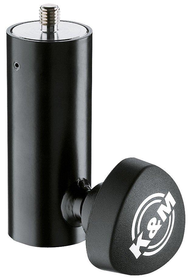 K&M 24521-3/8X12MM-BLACK — Speaker Stand Reducer Flange - 3/8in x 12mm - Black — product view
