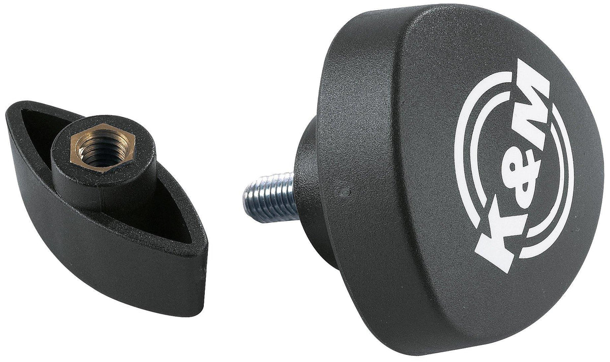 K&M 24621-BLACK — 4 x Crossbar Screws for 24620/24622 Stands - Black — product view