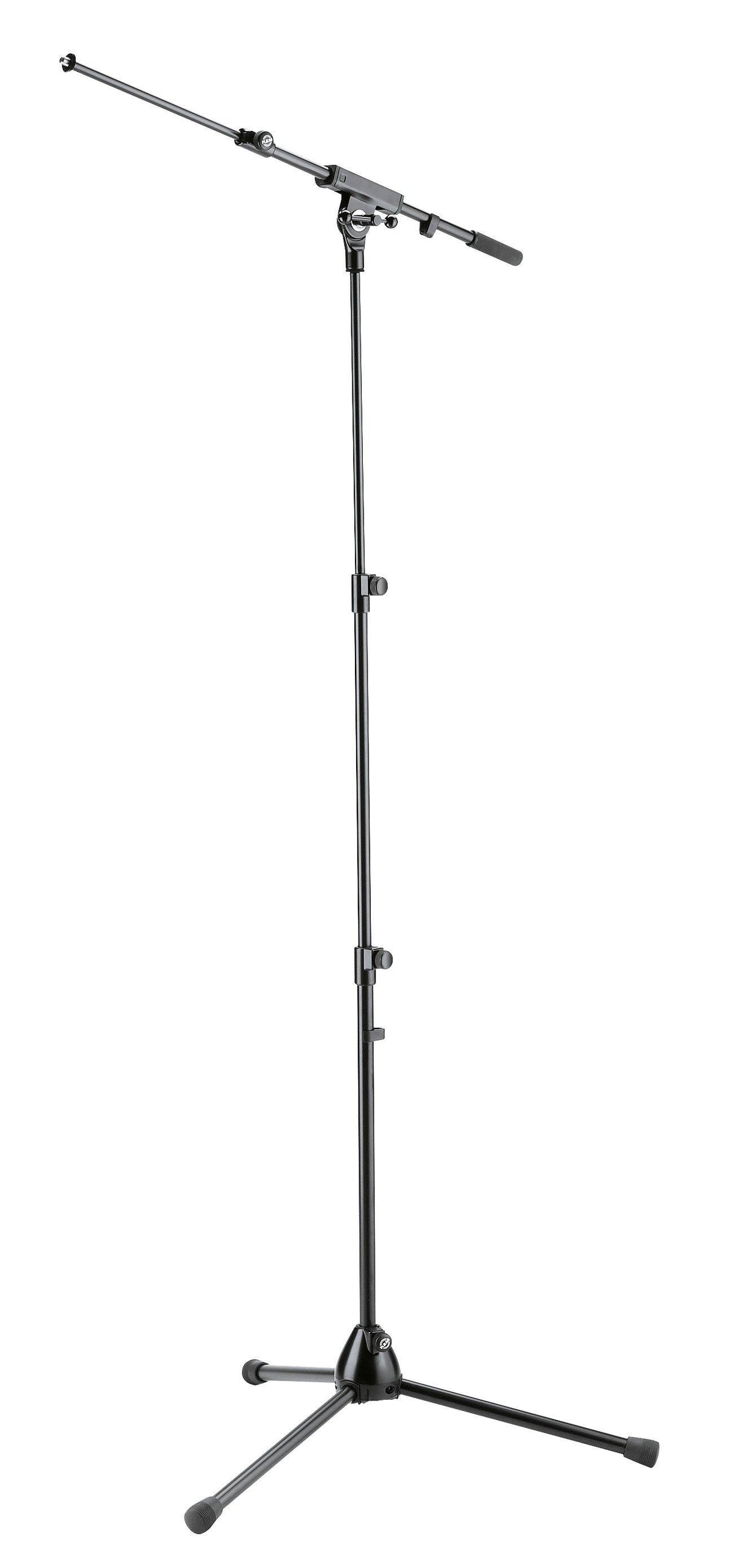 K&M 252-BLACK — Microphone Tripod with Boom - H:620-1470mm - Black — product view