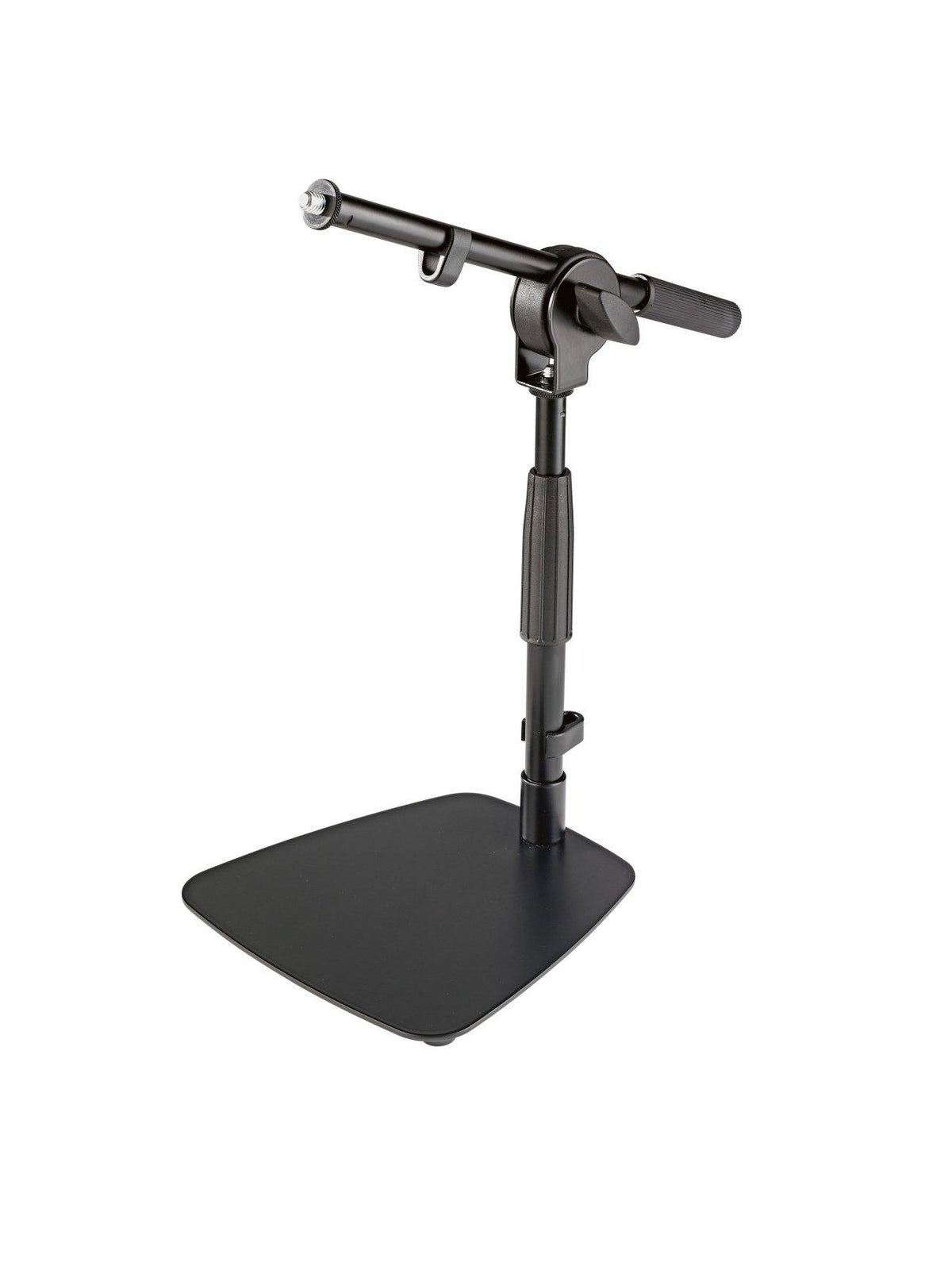 K&M 25995-BLACK — Table/Floor Microphone Stand w/Flat Base & Telescopic Arm — product view