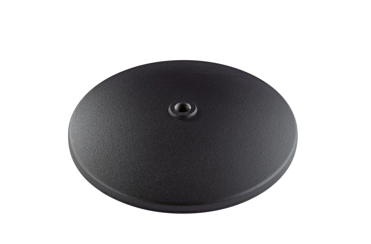 K&M 26009-GREY — Round Cast Iron Base for Microphone Stands - M20 Thread — product view