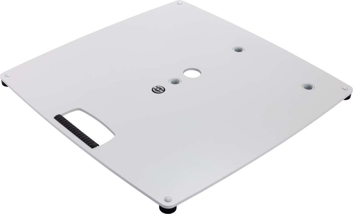 K&M 26716-WHITE — Square L Plate for Distance Rod - 3 x M20 - 550 x 550mm — product view