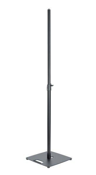 K&M 26731-BLACK — Speaker Stand with Flat Base - H:1110-1810mm - 18kg Rated — product view