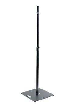 K&M 26733-BLACK — Easy Lock Speaker Stand with Flat Base - H:1110-1810mm — product view