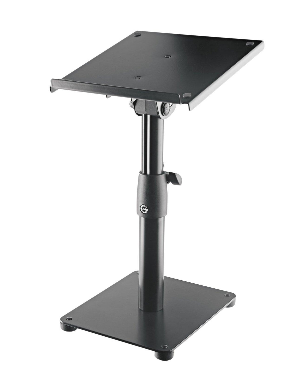 K&M 26776-BLACK — Tabletop Monitor Stand w/Tilt - H:350-450mm - 25kg Rated — product view