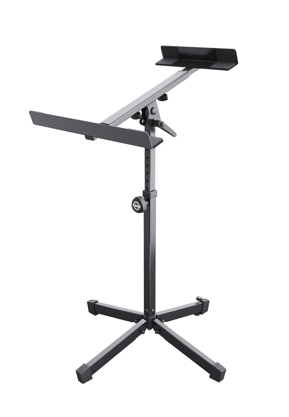 K&M 28070-BLACK — Hackbrett Stand w/4-Leg Base - H:700-1050mm - Black — product view