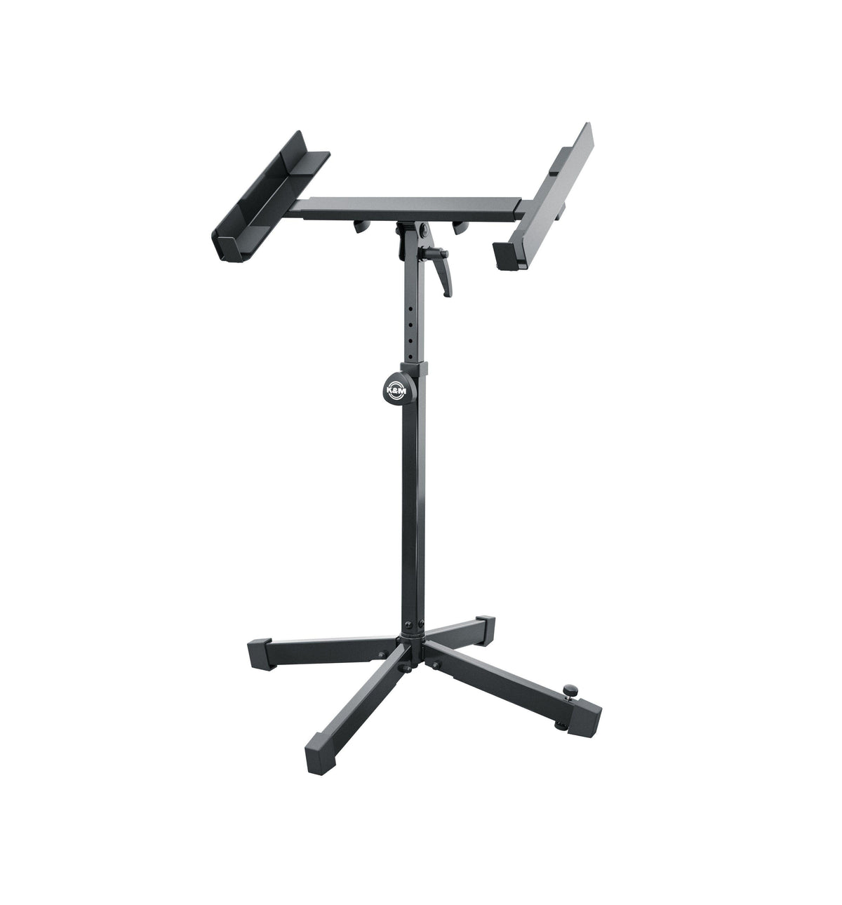 K&M 28075-BLACK — Amplifier/Mixer Stand - H:700-1050mm - 35kg Rated — product view