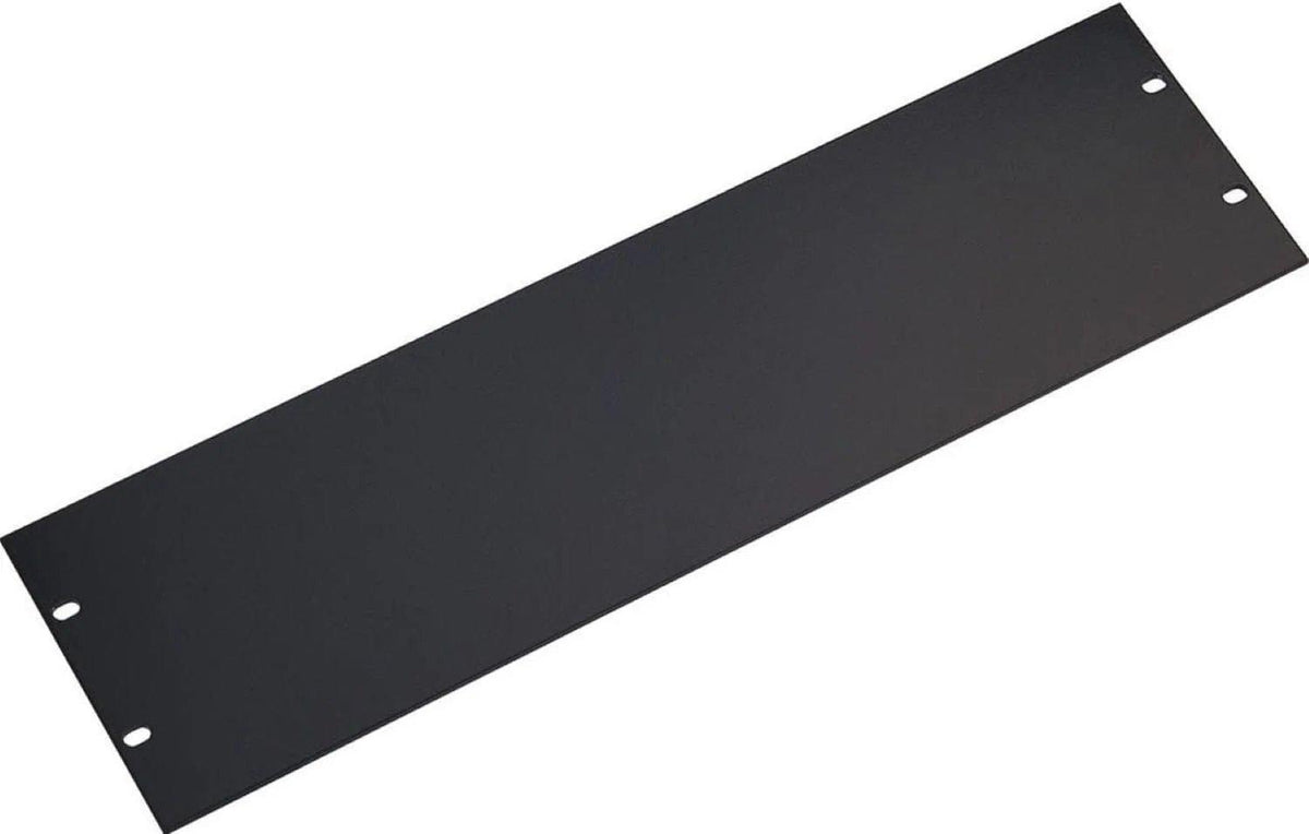 K&M 28240-BLACK — 4U Flat Aluminum Rack Panel - Black — product view
