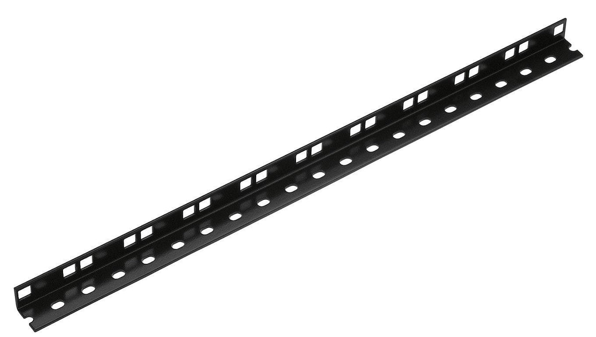 K&M 28410-BLACK — 10U Steel Rack Rail - Black — product view