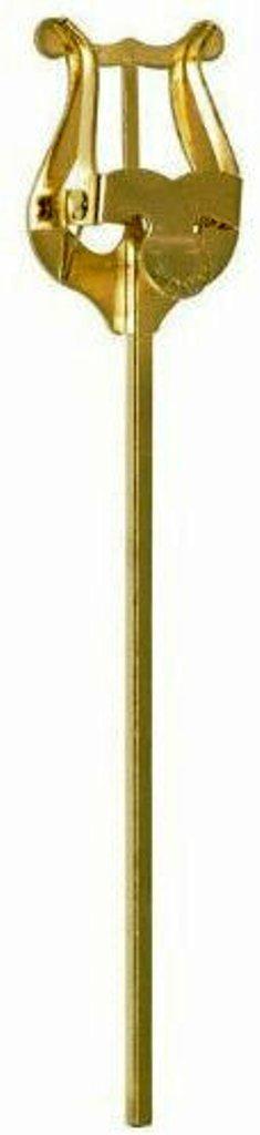 K&M 37510-BRASS — Tuba/Trumpet/Tenor Horn Lyre with Clamp - 230 x 85mm — product view