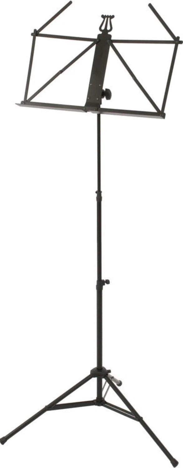 K&M 37850-BLACK — Weatherproof Aluminum Music Stand - Black — product view
