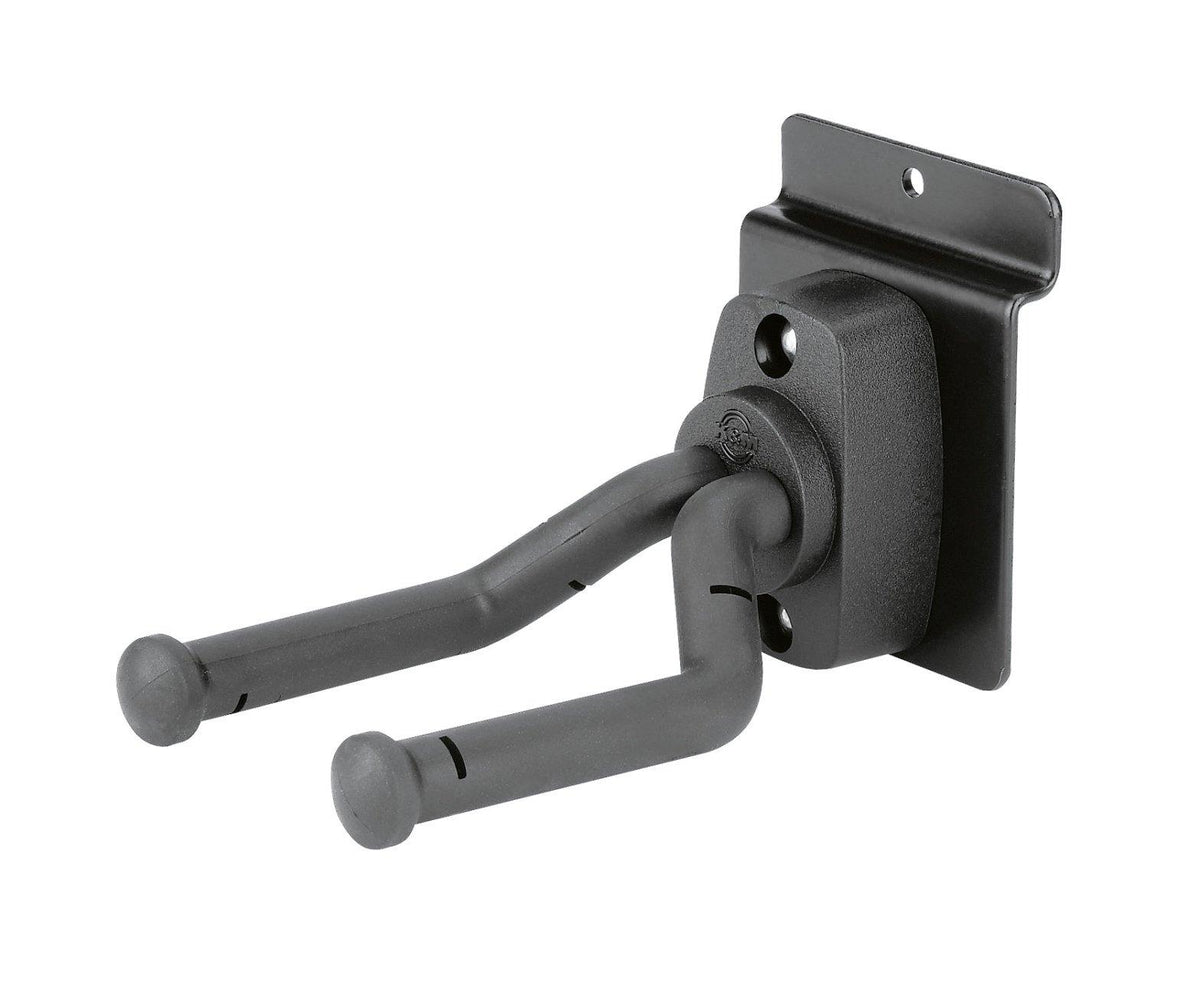 K&M 44160-BLACK — Guitar Holder - Front-Facing for Spacewall/Slatwall Display — product view