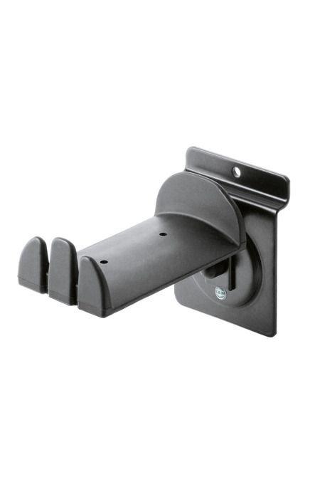 K&M 44195-BLACK — Dual Headphone Holder for Spacewall/Slatwall Display — product view