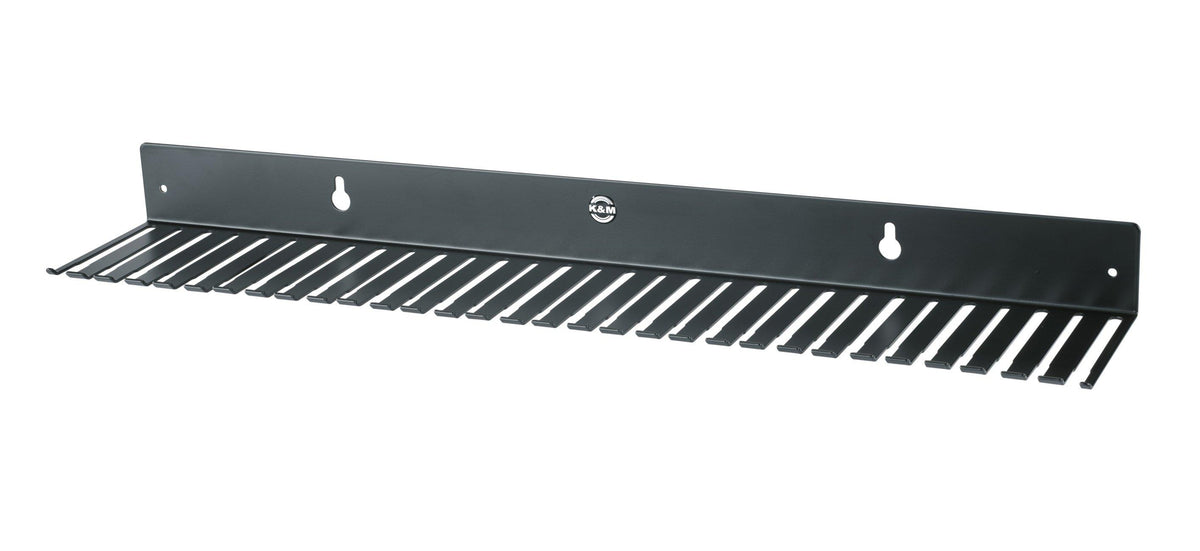 K&M 49020-BLACK — Cable Wall Mount Hanger with 31 Slots - Black — product view