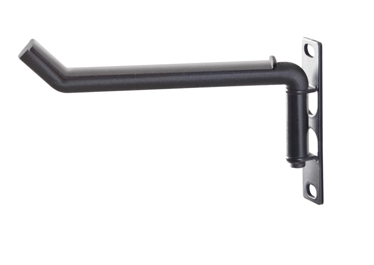 K&M 49302-BLACK — Headphone & Cable Holder for 1U Racks - Black — product view