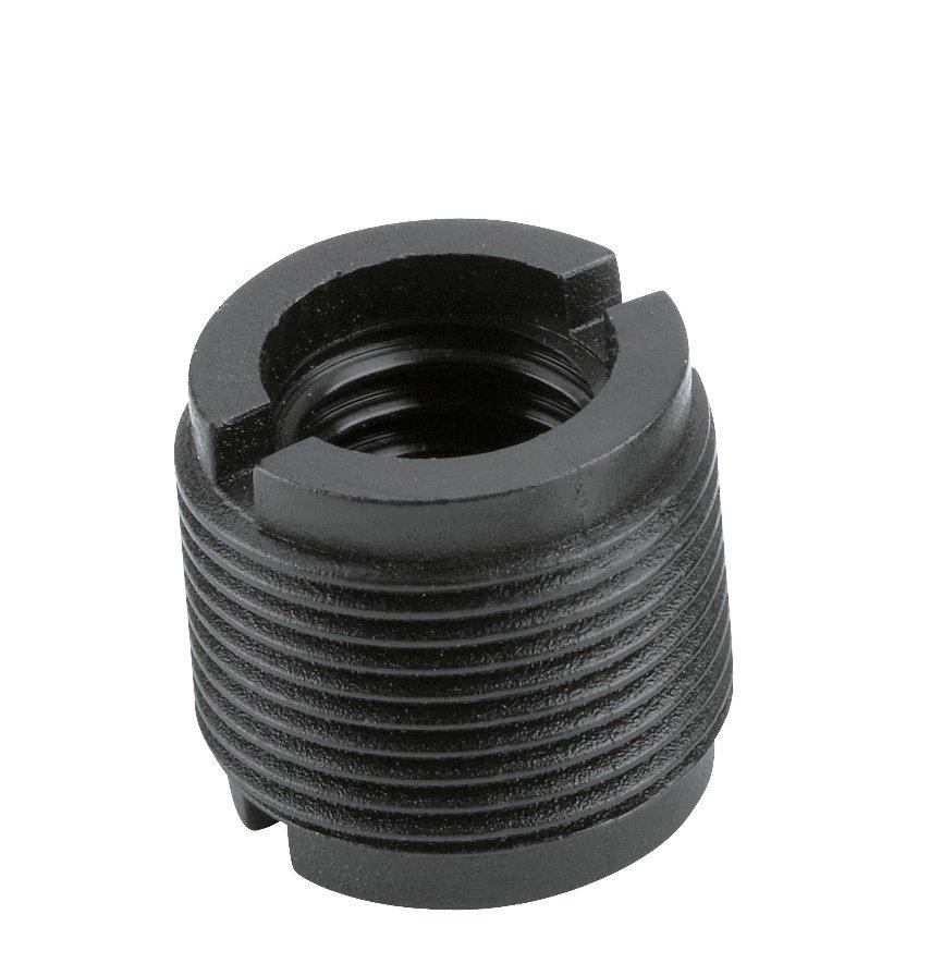 K&M 85040-BLACK — Plastic Thread Adapter - 5/8 Male to 3/8 Female — product view
