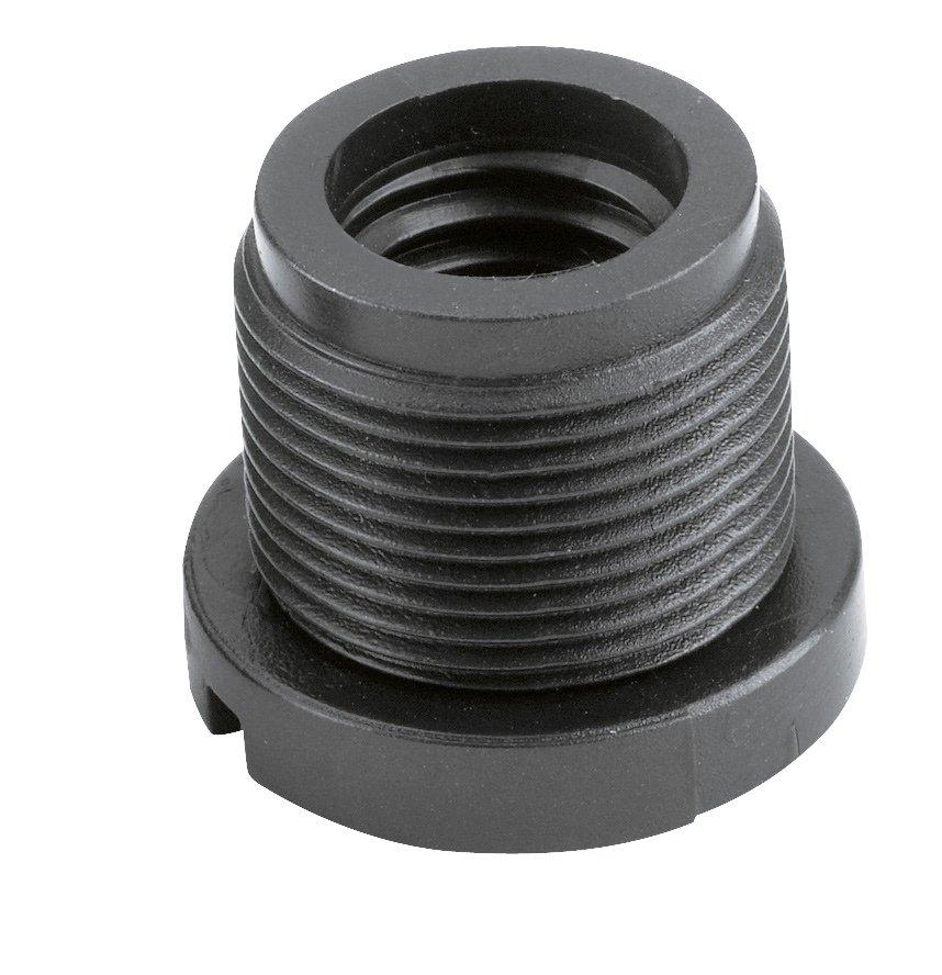 K&M 85045-BLACK — Plastic Thread Adapter - 5/8 Male to 3/8 Female — product view