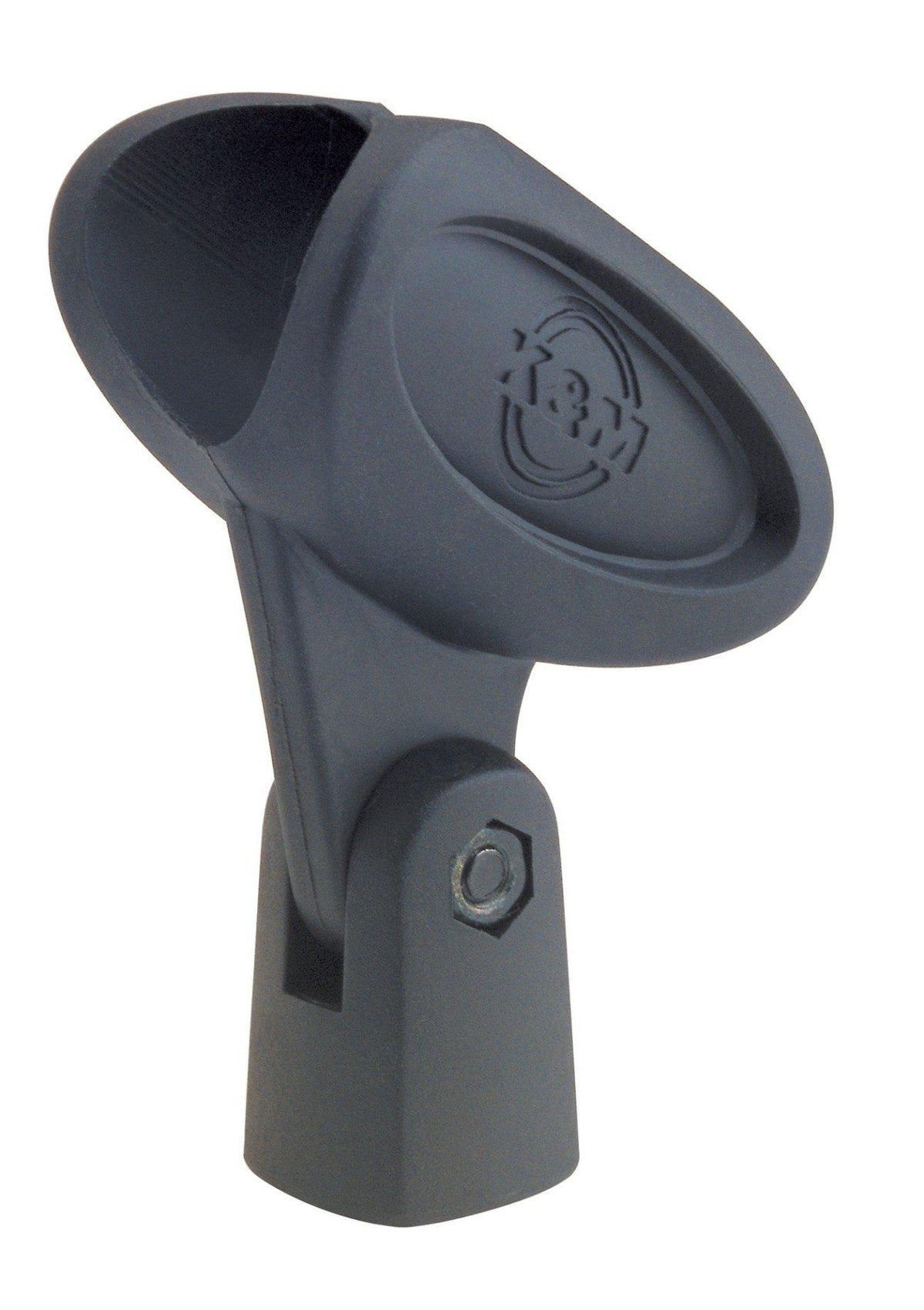 K&M 85060-BLACK — 34-40 mm Microphone Clip for Handheld Microphones — product view