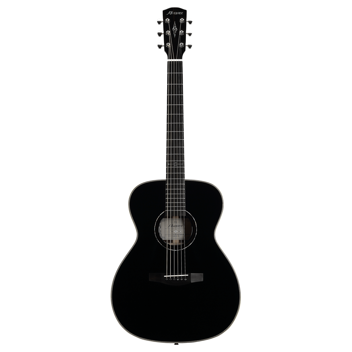 Alvarez LF70E-HERRINGBONE-BT — Folk/OM Guitar (Herringbone) with FlexiCase/Pickup - Black