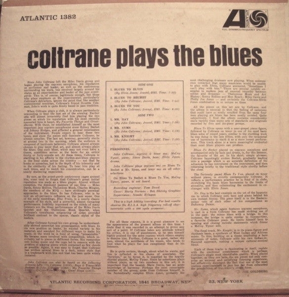 Coltrane, John - Coltrane Plays The Blues