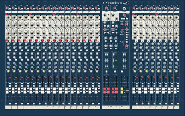 Soundcraft LX7II-24 - Professional 24-Channel Mixer Console