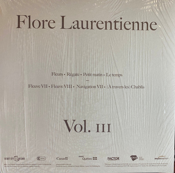 Flore Laurentienne - Volume III LP