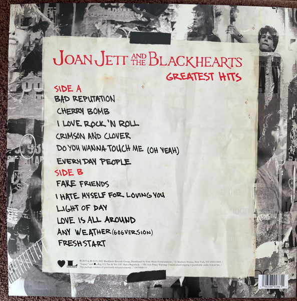 Joan Jett & The Blackhearts - Greatest Hits LP