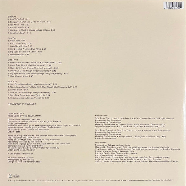 Captain Beefheart & the Magic Band - Clear Spot (2LP-crystal clear vinyl)