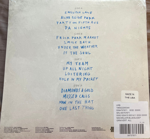 Mac Miller - Blue Slide Park LP, Translucent Green Vinyl