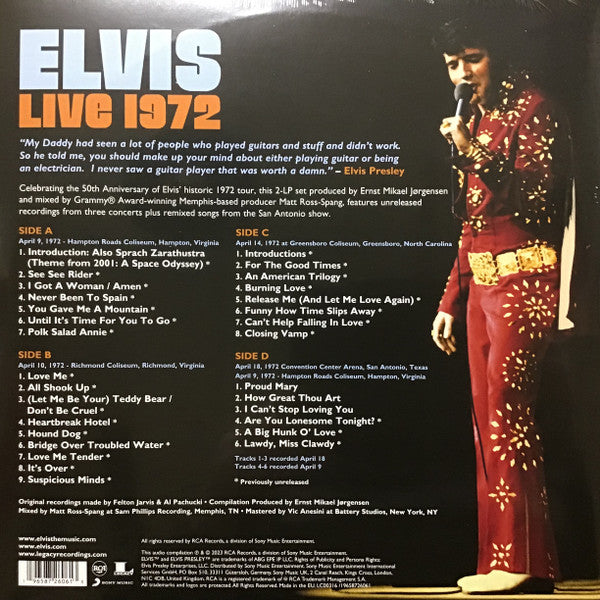 Presley, Elvis	- Elvis Live 1972 (2LP)